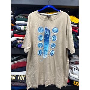 Vintage Y2K Sean John Fire Surf Wear‎ Beige Essential Tshirt XXL